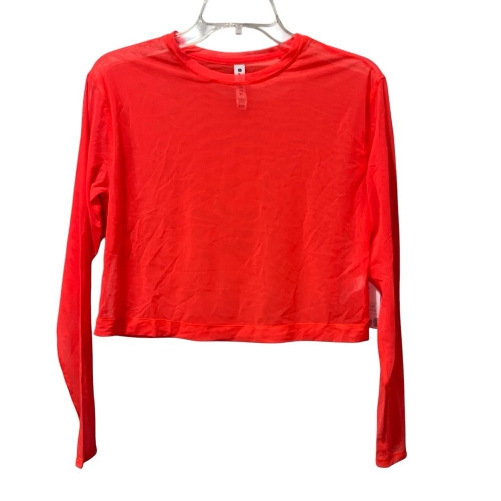 Athleta Circuit Top Mesh Long Sleeve ORANGE Size‎ XXS NEW
